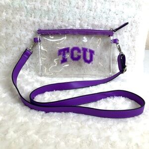 Texas Christian University Clear Crossbody Game Bag